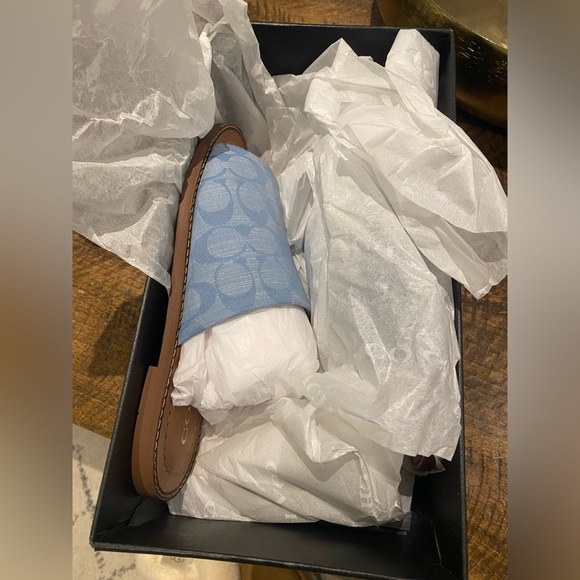 Coach Hazel Sandle In signature Chambray - Picture 2 of 4